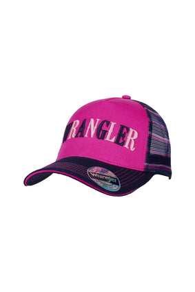 WRANGLER WOMENS LISA TRUCKER CAP (PINK/NAVY)