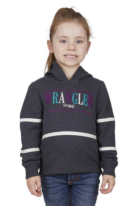 WRANGLER GIRLS CATHIE PULLOVER HOODIE (CHARCOAL) - CLEARANCE