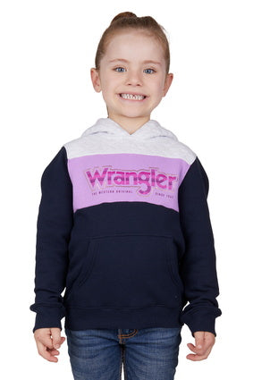 WRANGLER GIRLS SALLEY PULLOVER HOODIE (NAVY/WHITE)