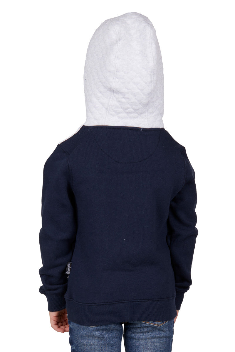 WRANGLER GIRLS SALLEY PULLOVER HOODIE (NAVY/WHITE)