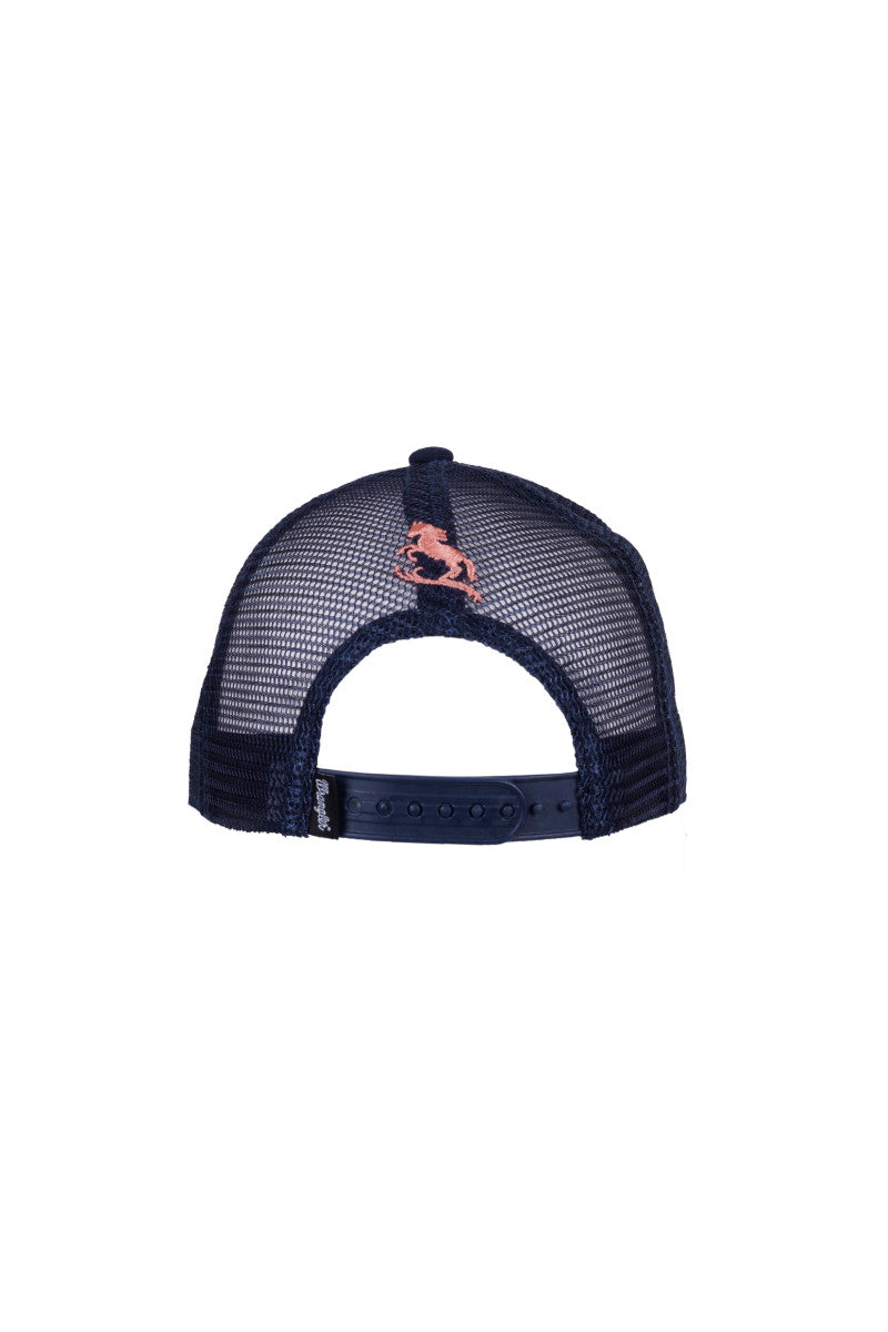 WRANGLER KIDS CHELSEA TRUCKER CAP (NAVY/AQUA)