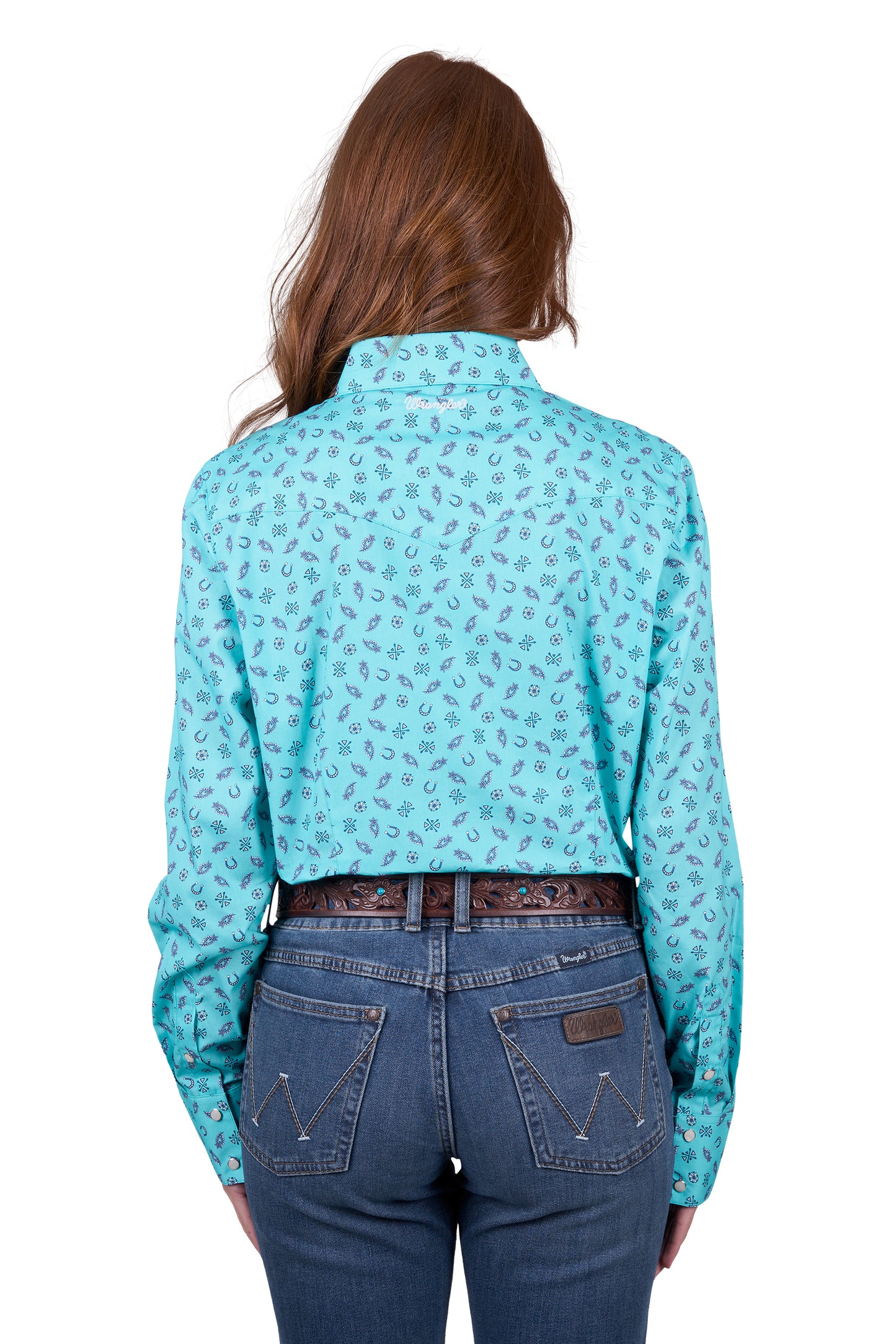 Wrangler Womens JANICE LS SHIRT - AQUA