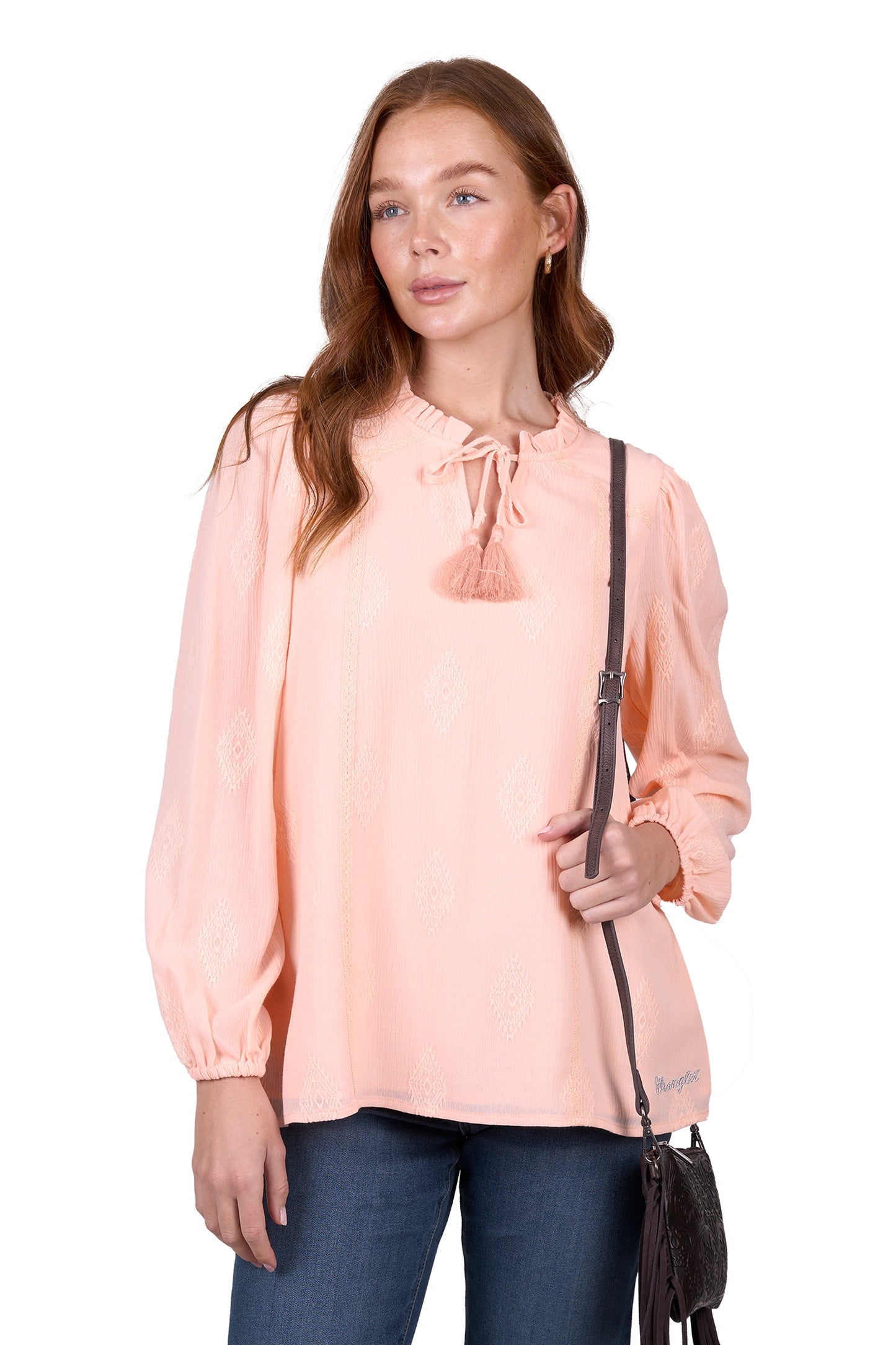 Wrangler Womens NEAVE LS BLOUSE - BLUSH