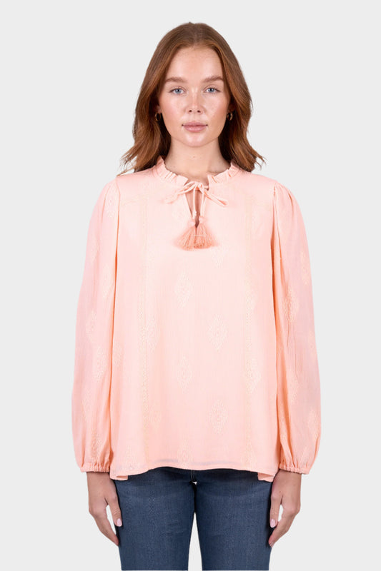 Wrangler Womens NEAVE LS BLOUSE - BLUSH