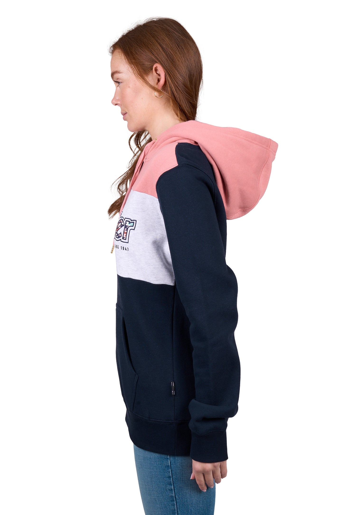 Wrangler Womens MINDY HOODIE - NAVY/PINK