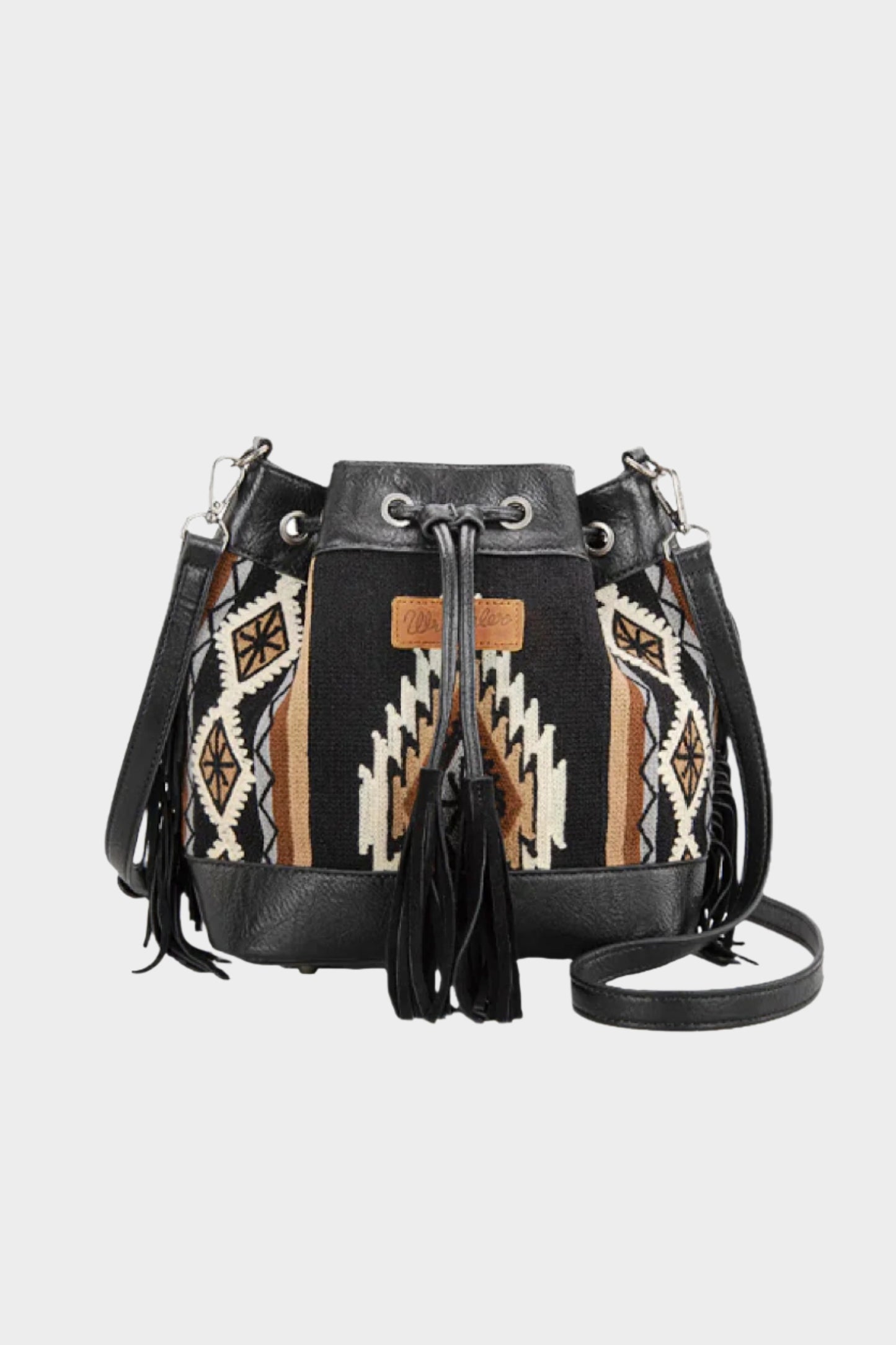 Wrangler Women's Maya Aztec Bucket Bag - Black