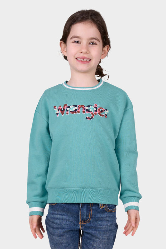 Wrangler GIRLS TABITHA CREW -  TURQUOISE