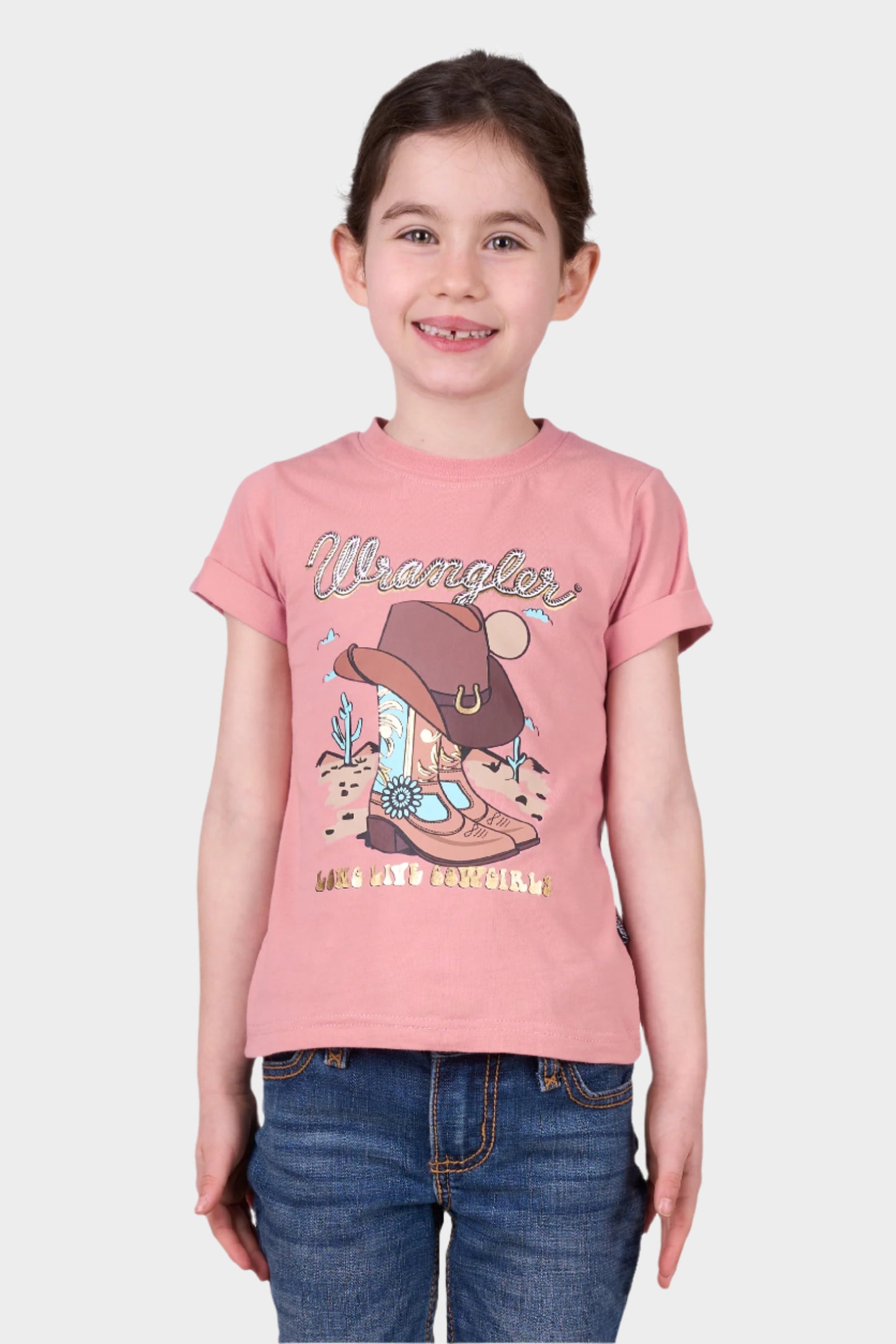 Wrangler GIRLS GISELLE SS TEE - PINK