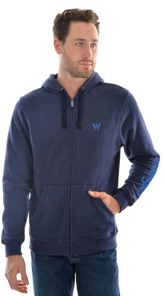 Wrangler Men's Sleeve Logo Zip Up Hoodie