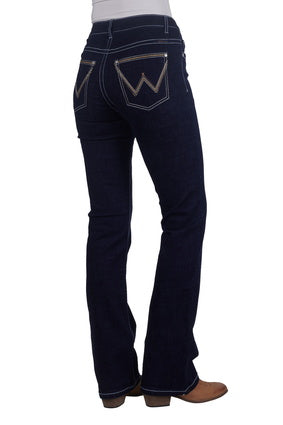 WRANGLER WOMENS AMBER JEAN WILLOW (DARK DYNASTY) 34"LEG