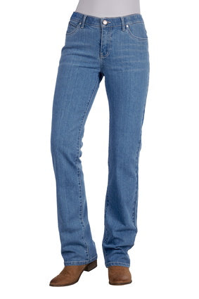 WRANGLER WOMENS CHARA JEAN - WILLOW 34L (FADED BLUE)