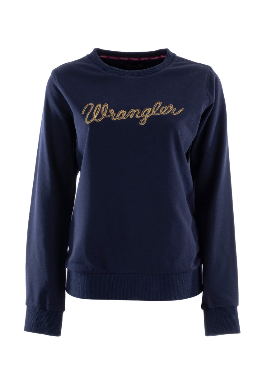 WRANGLER WOMENS GREER CREW_NAVY