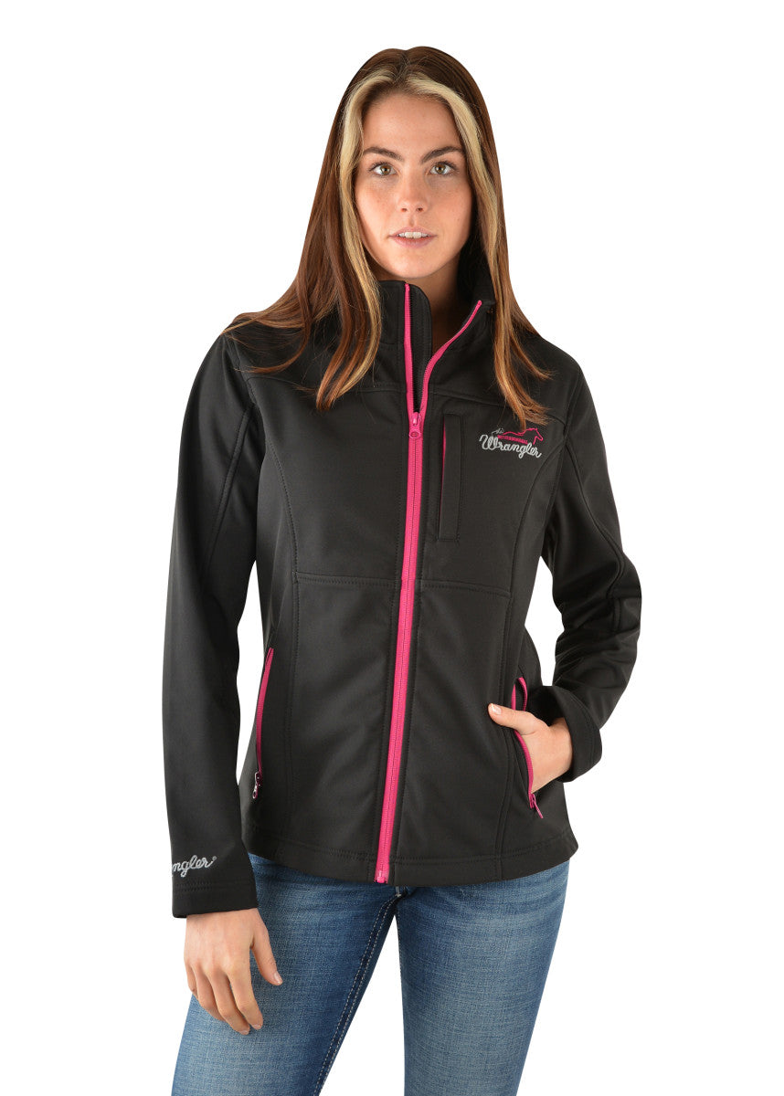 WRANGLER WOMENS SOFTSHELL JACKET - BLACK