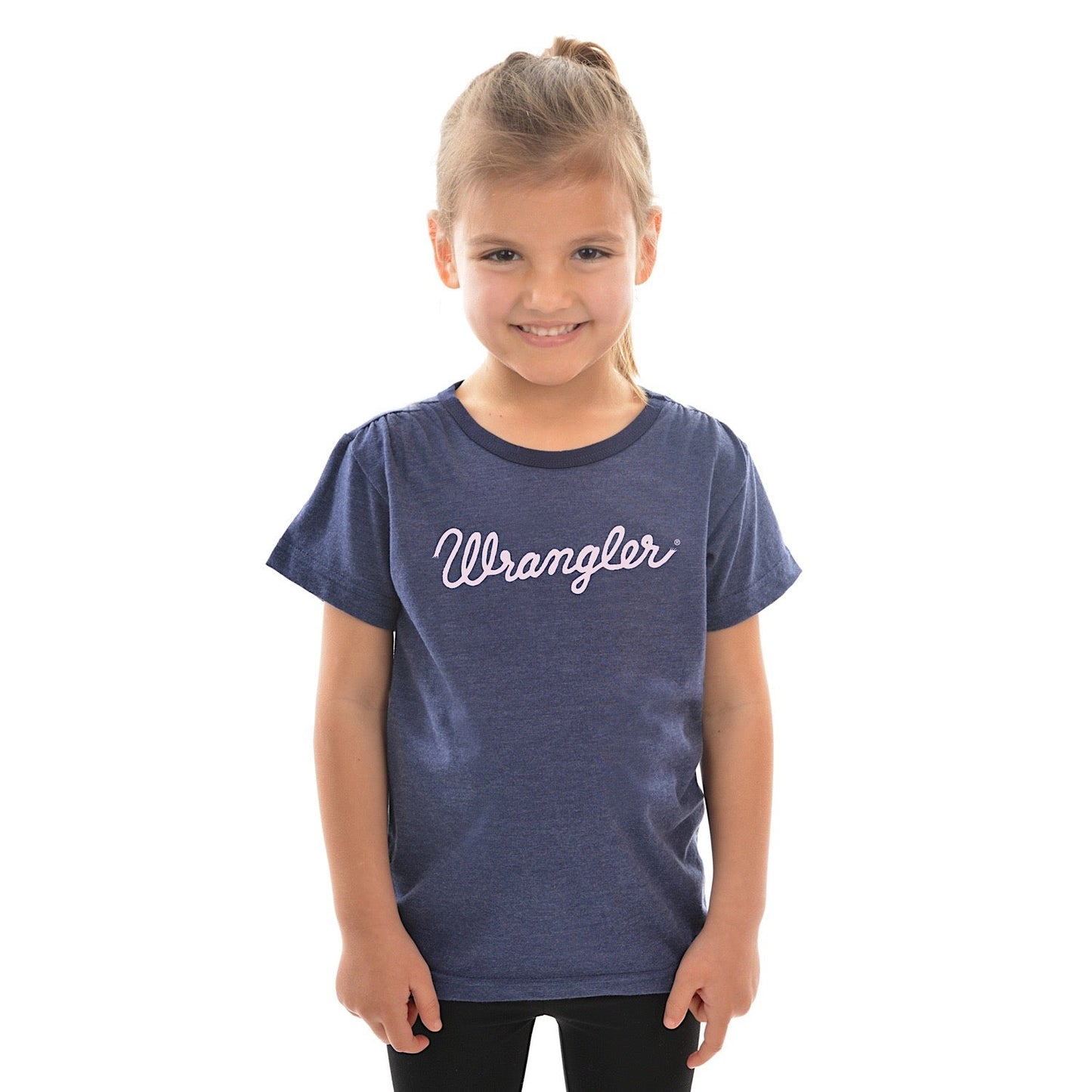 Wrangler Girls Logo Tee - Navy Marle