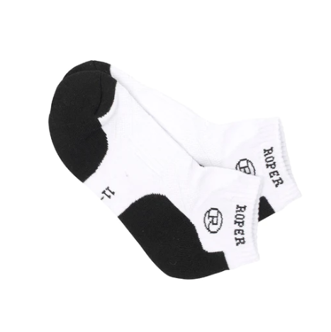 Roper Ankle Crew Socks Black & White - 3pk