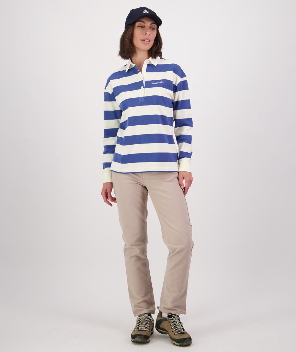 Swanndri Women's Carlaw Long Sleeve Rugby - CLEARANCE_Cobalt