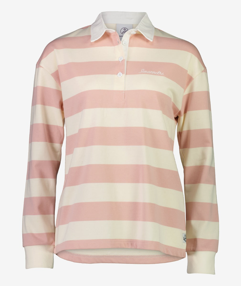 Swanndri Women's Carlaw Long Sleeve Rugby - CLEARANCE_Pink