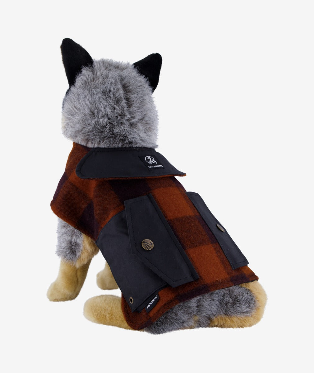 Swanndri Classic Wool Dog Coat - Cedar Check