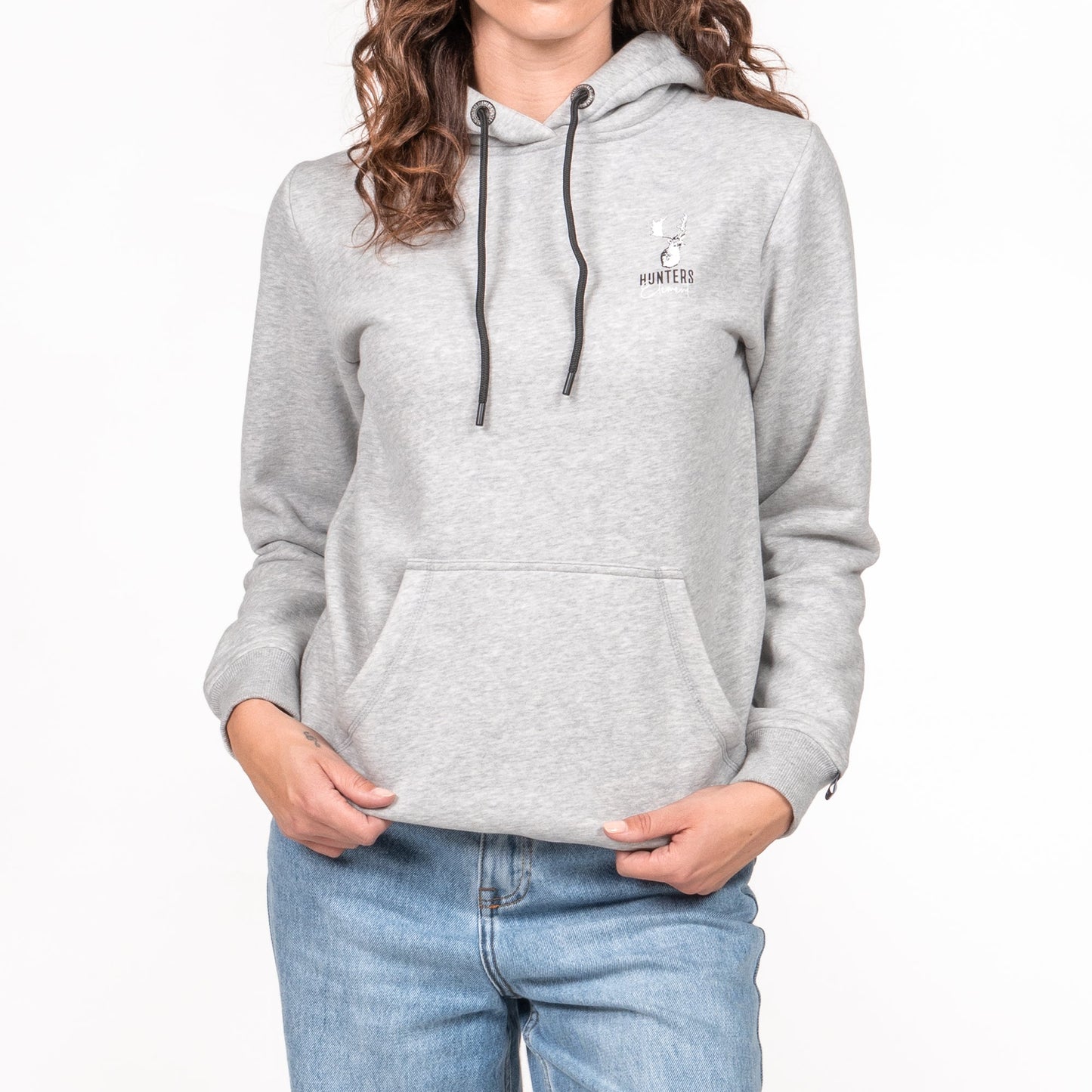 HUNTERS ELEMENT WOMEN'S CROAKER HOODIE - GREY MARLE