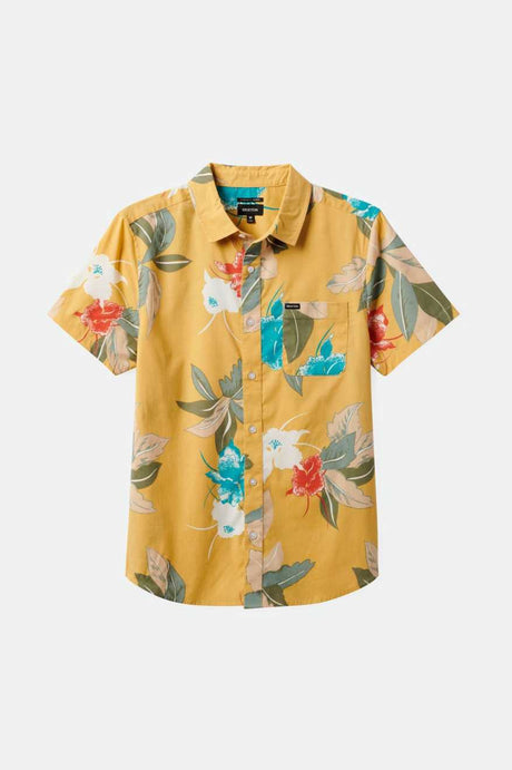 Brixton Men's Charter Charter Print S/S Shirt - Sunset Passion