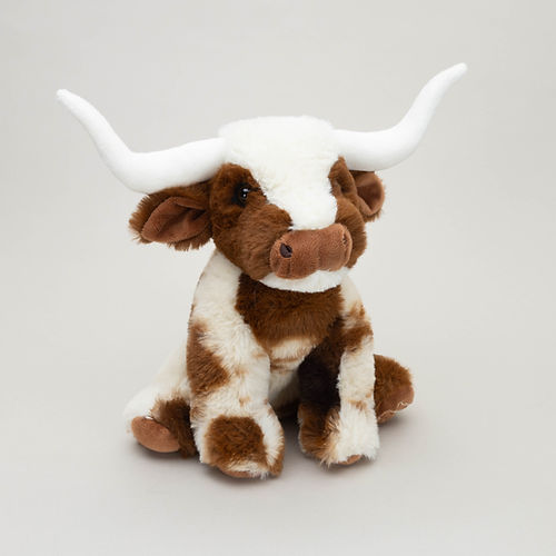 Jomanda Small Texas Longhorn Brown Cream Highland Coo Cow - 18cm