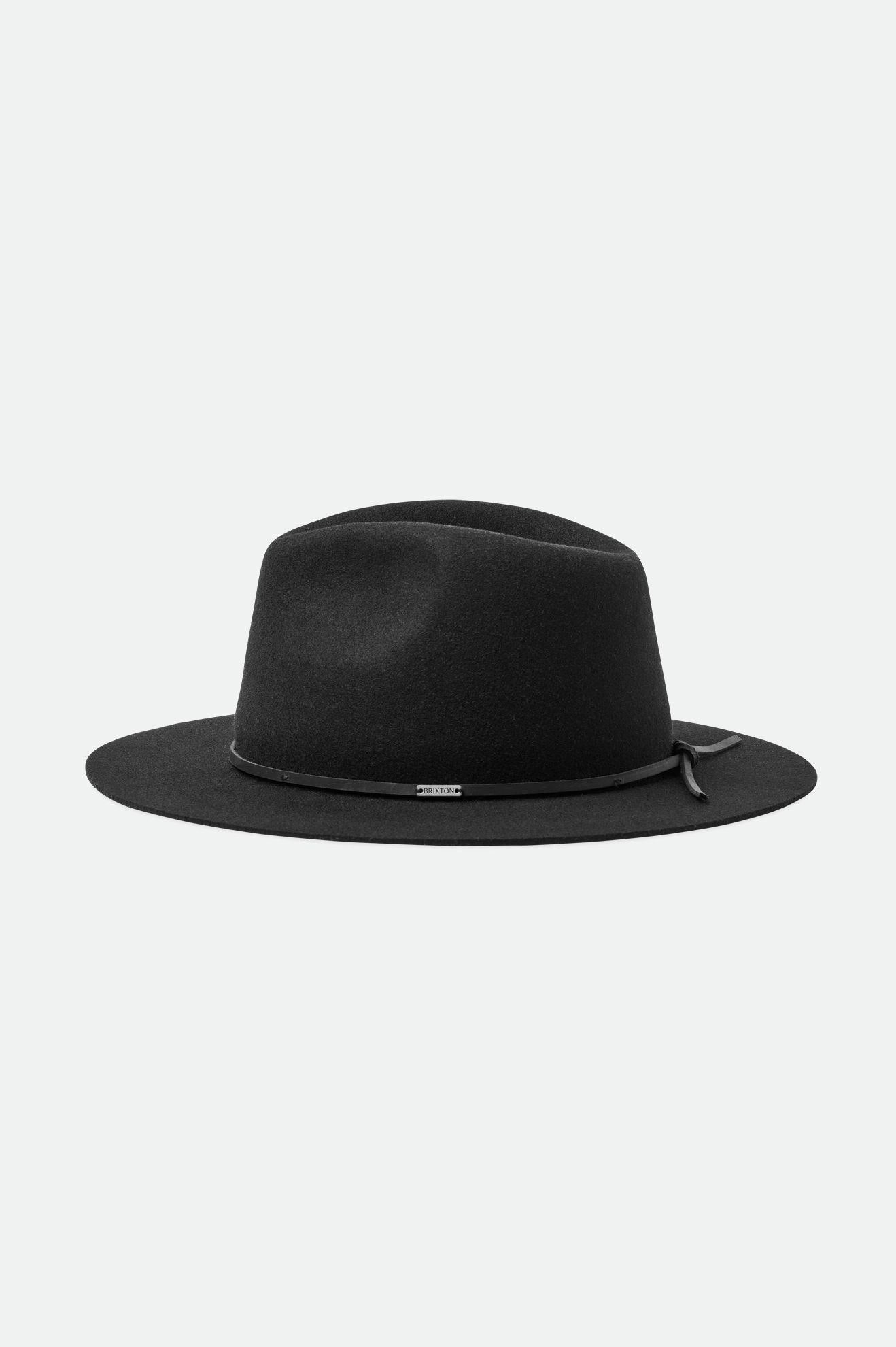 Brixton Wesley Floppy Fedora Hat - Black