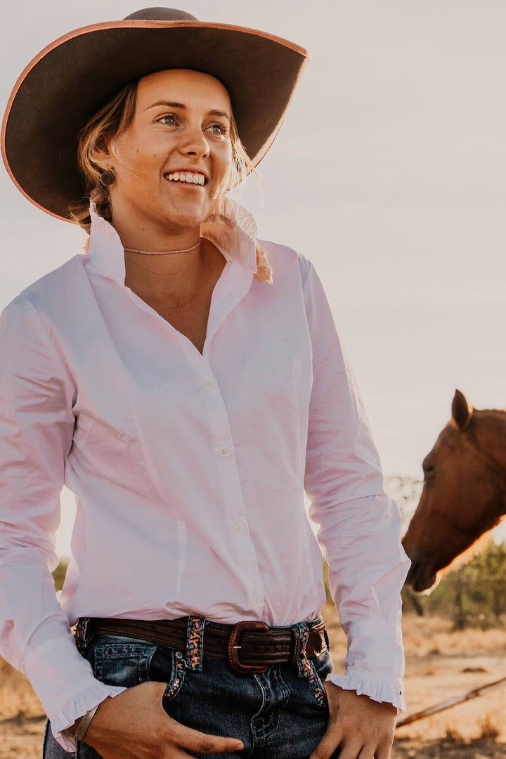 Black Colt Lilly Shirt White - Size 6 Left