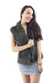 Heavenly Craft Rabbit Fur Vest - V.41_Olive