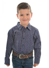 Pure Western Boys Steve Long Sleeve Shirt - SALE