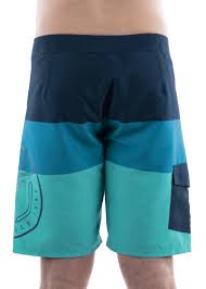 Bullzye Men's Shoreline Boardshorts - Navy/Aqua