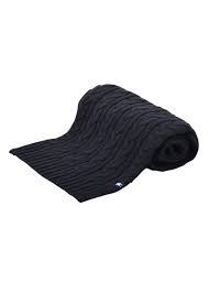 THOMAS COOK CABLE KNIT SCARF - NAVY