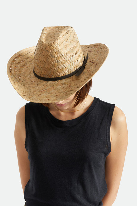 Brixton Houston 100% Straw Cowboy Hat - Natural