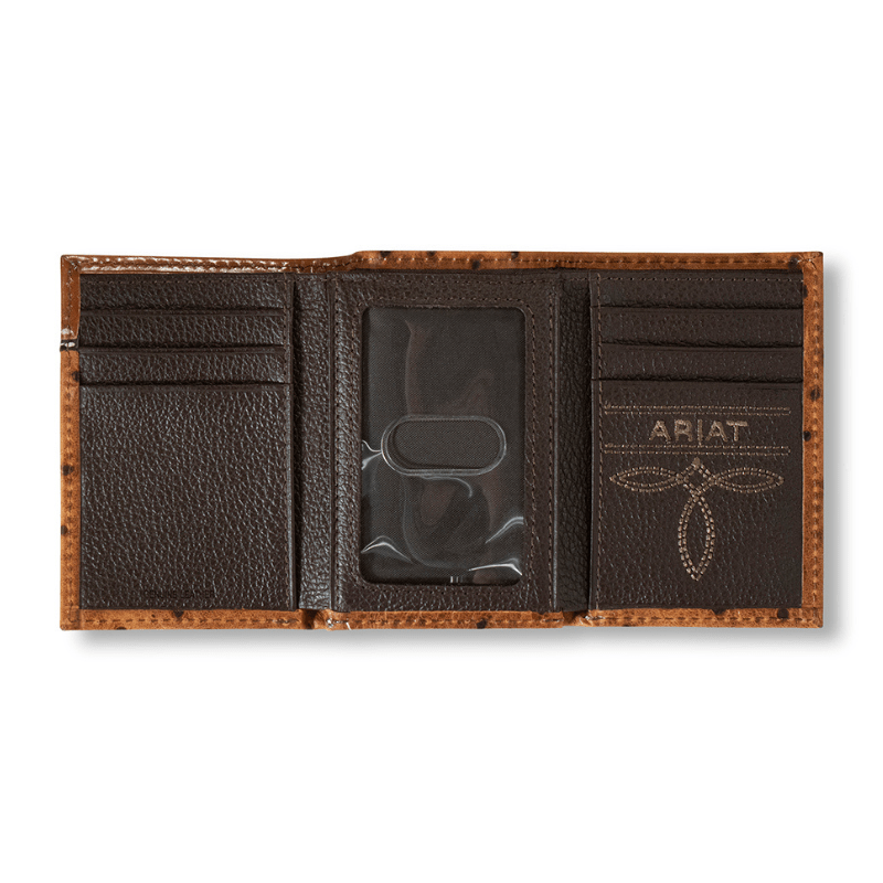 Ariat Mens Ostrich trifold Wallet