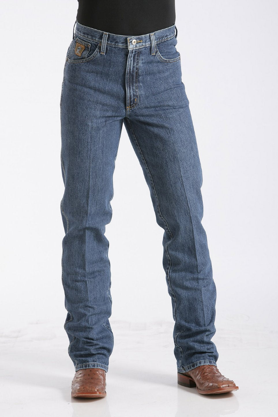 CINCH MEN'S SLIM FIT BRONZE LABEL JEAN - DARK STONEWASH