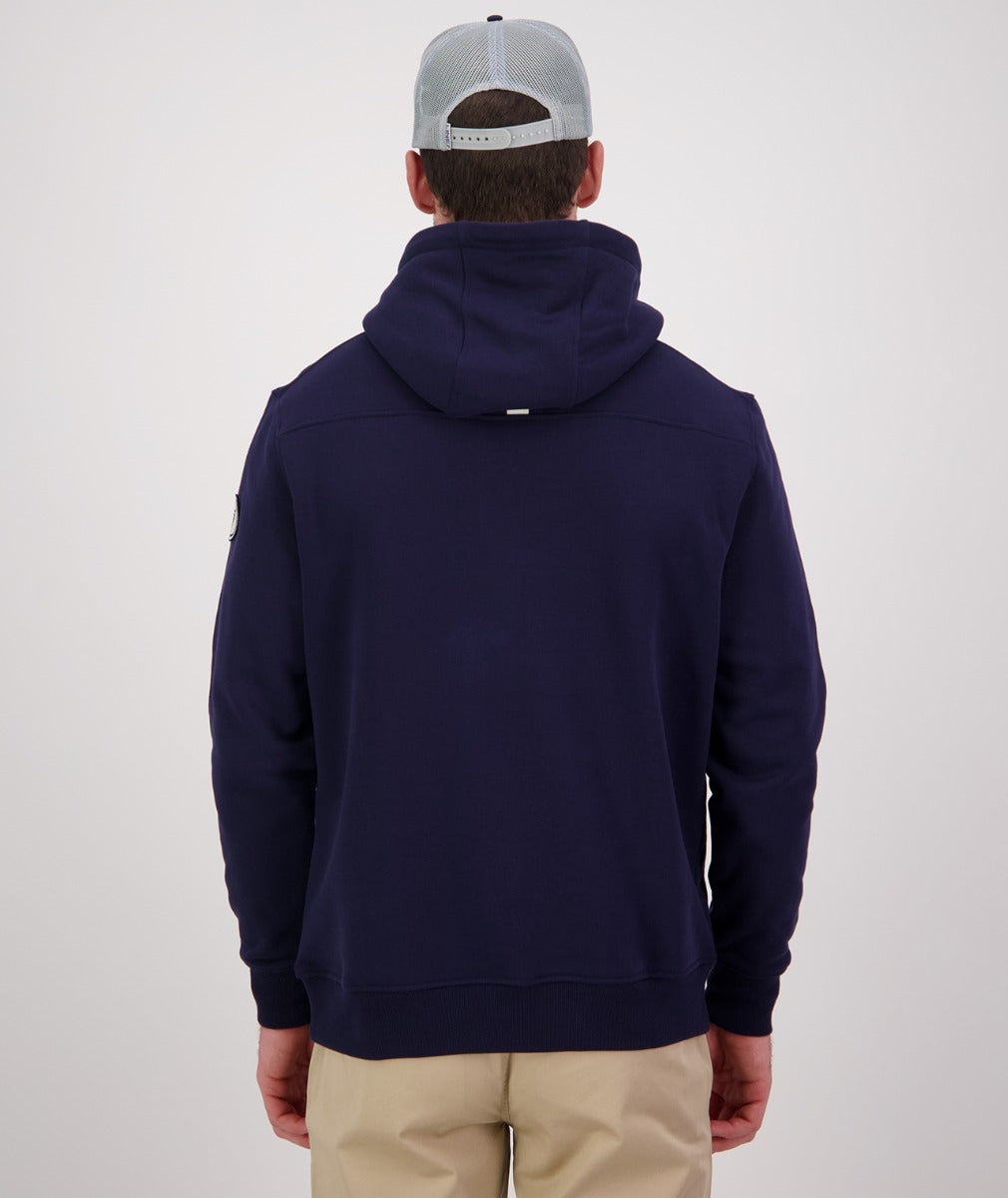 LINE 7 MEN'S BACKSTAY COTTON HOODIE (NAVY)