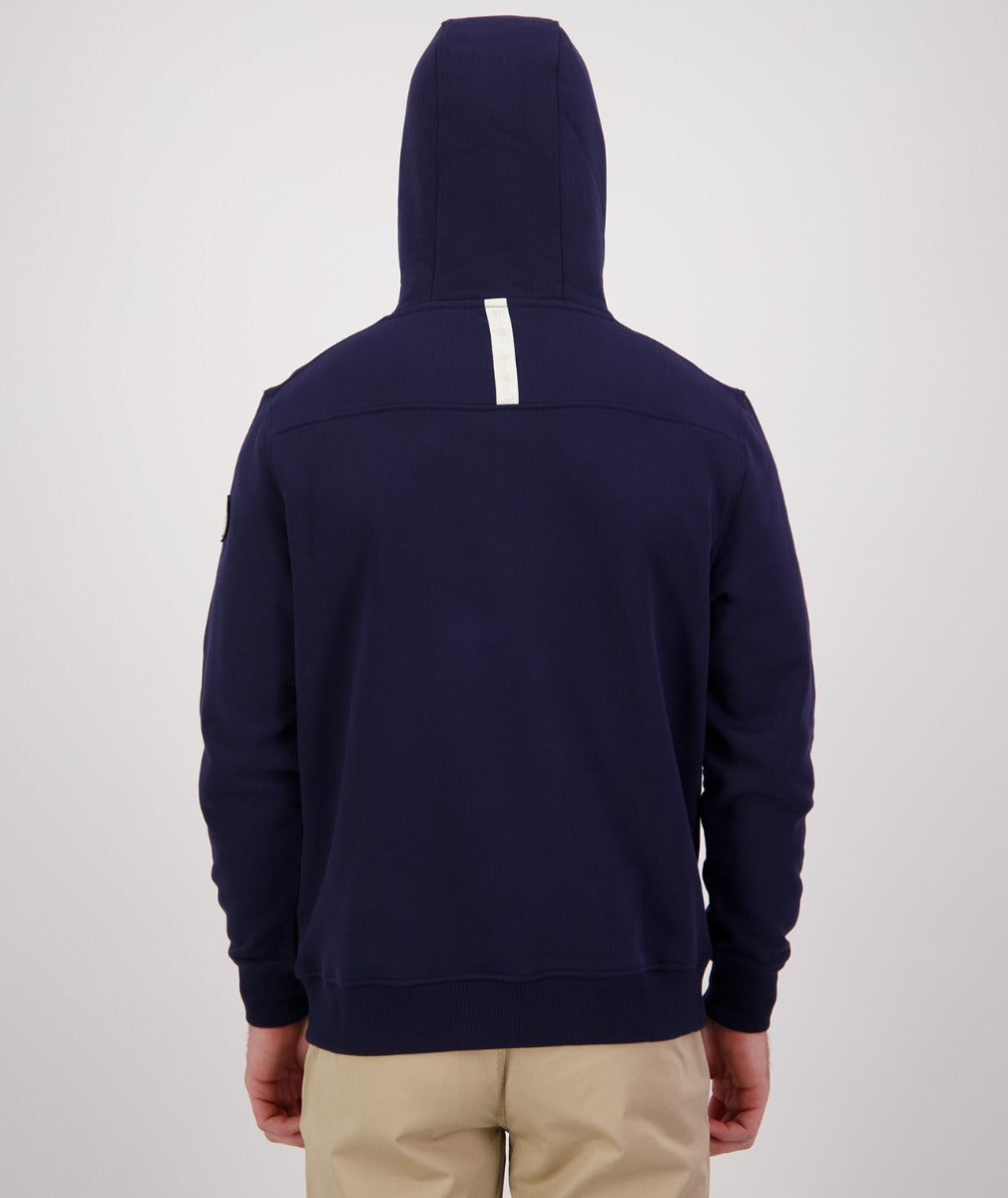 LINE 7 MEN'S BACKSTAY COTTON HOODIE (NAVY)