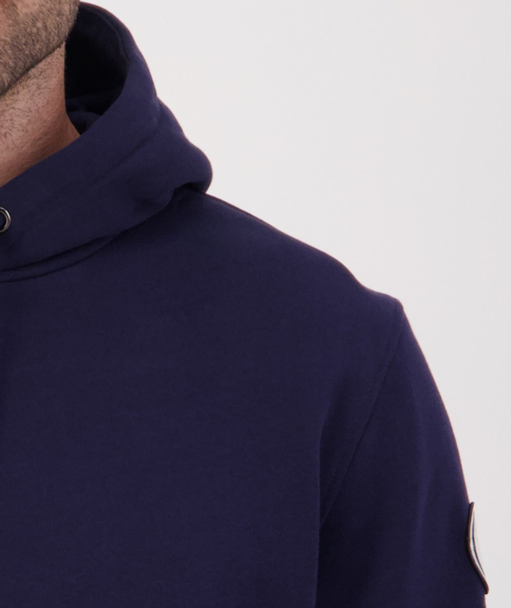 LINE 7 MEN'S BACKSTAY COTTON HOODIE (NAVY)