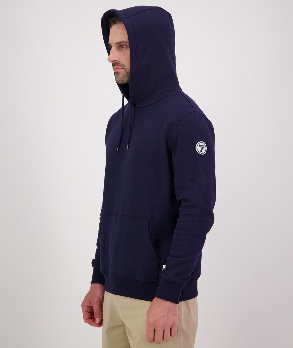 LINE 7 MEN'S BACKSTAY COTTON HOODIE (NAVY)