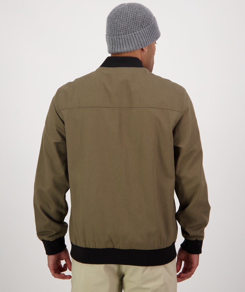 Swanndri Men's Bevan Canvas Bomber Jacket - Dark Olive