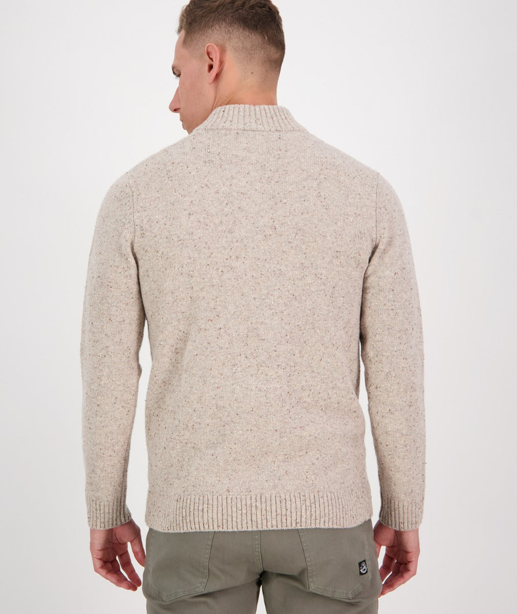 Swanndri Men's Clifton Half Placket Knit - Oatmeal