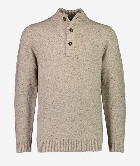 Swanndri Men's Clifton Half Placket Knit - Oatmeal