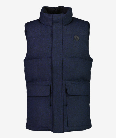 Swanndri Men's Coddington Insulated Vest (Herringbone Navy)