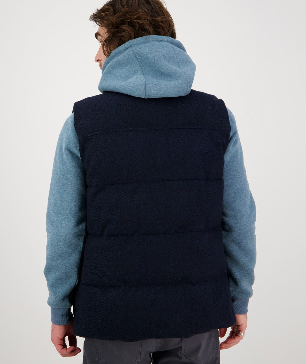 Swanndri Men's Coddington Insulated Vest (Herringbone Navy)