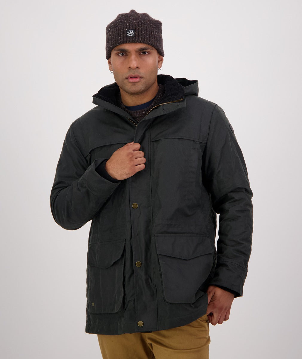 Swanndri Men's Evans Flat Oilskin Jacket - Forest