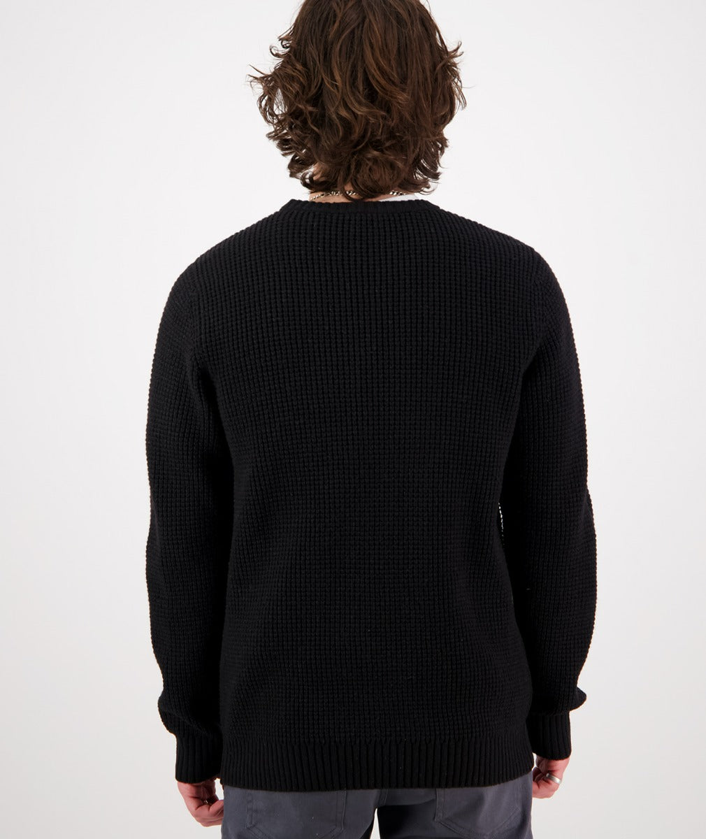 Swanndri Men's Fistral Waffle Knit - Black