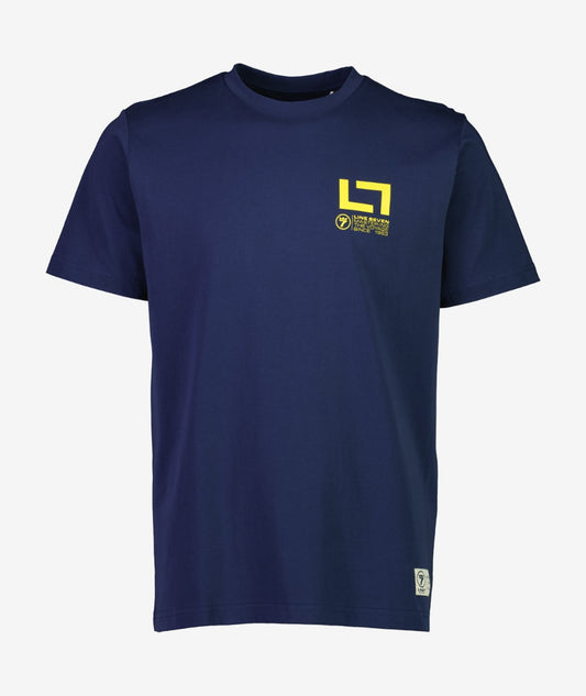 LINE7 MEN'S FLIPPED T SHIRT - NAVY