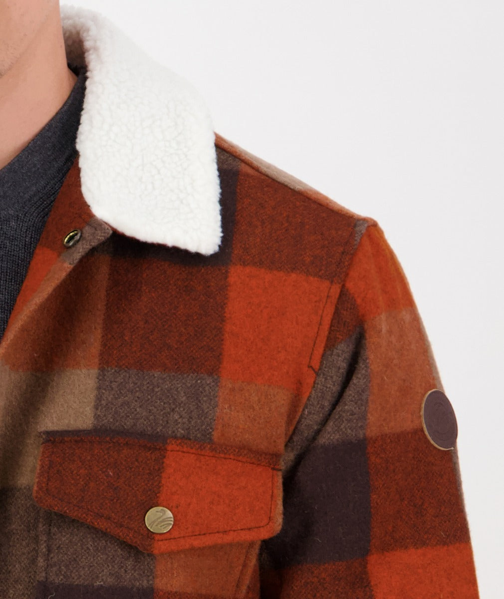 Swanndri Men's Kaituna Sherpa Lined Jacket (Autumn Check)