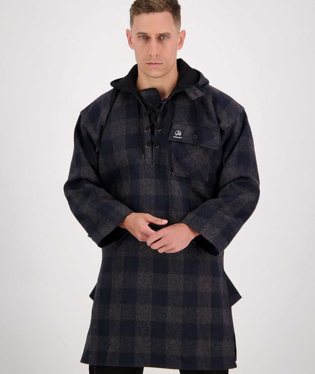 Men's Original Wool Bushshirt with Lace-up Front