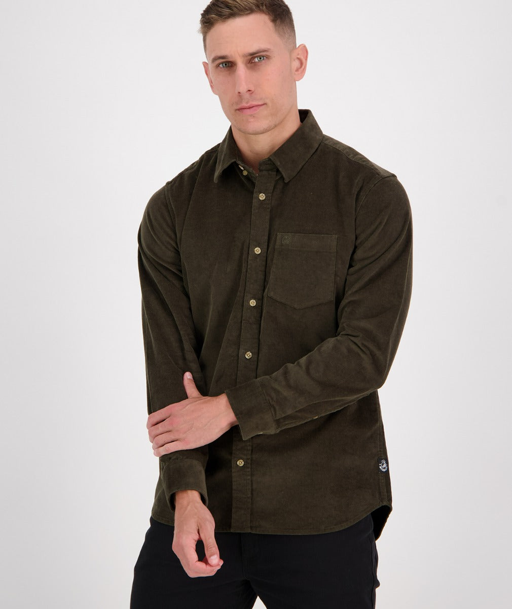 Swanndri Men's Ranfurly Corduroy Shirt - Olive