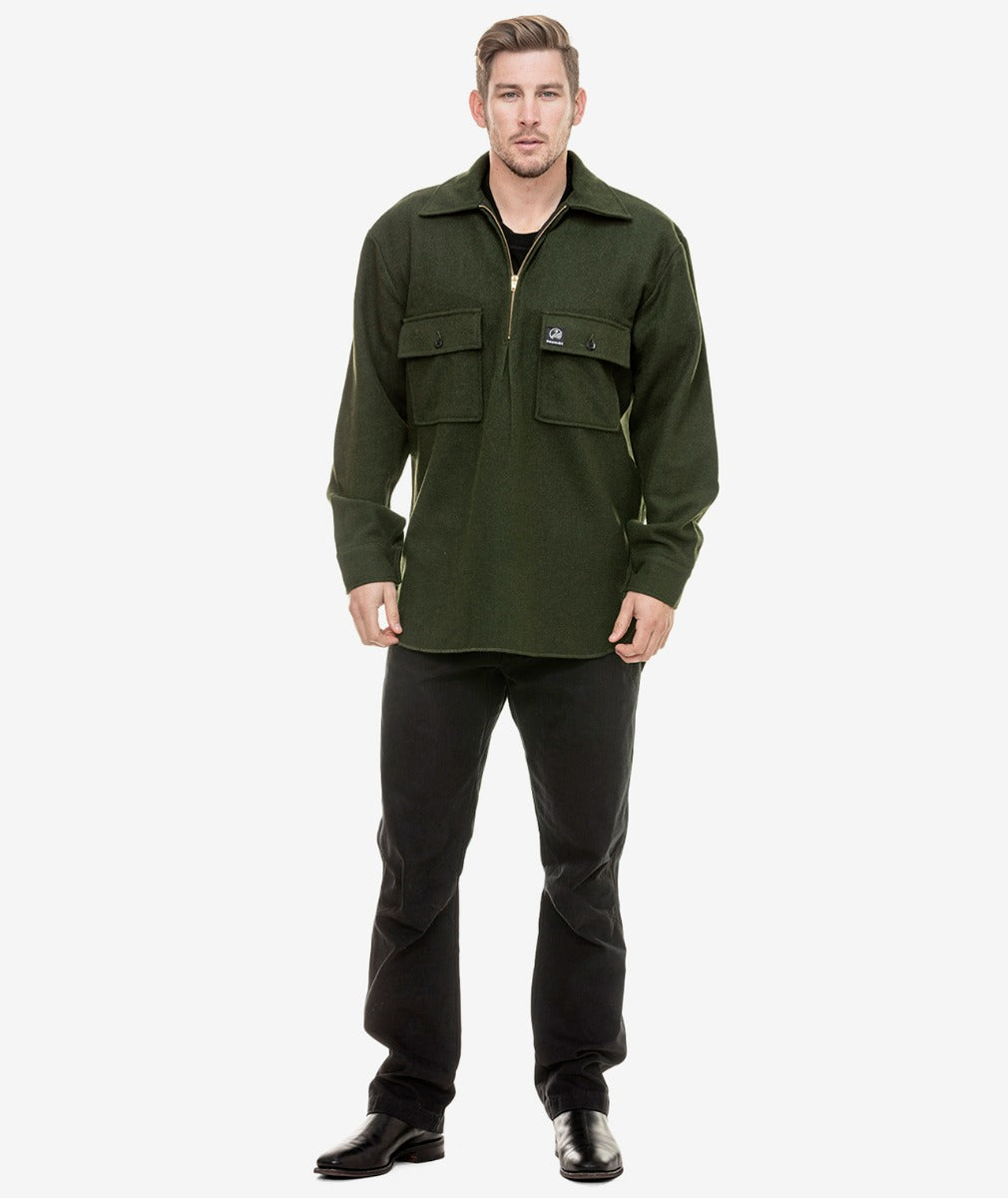 Swanndri Men's Ranger Wool Zip Front Bush Shirt